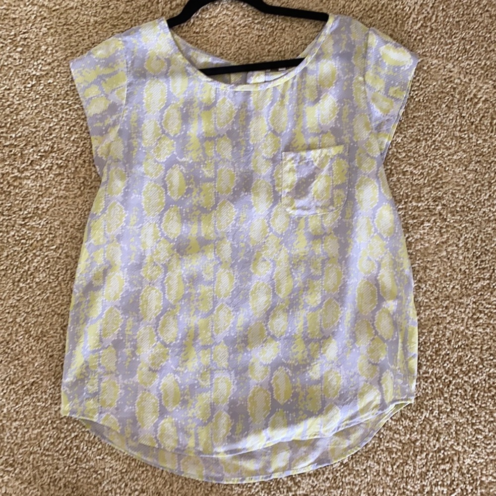 JOIE Rancher Python Silk Top